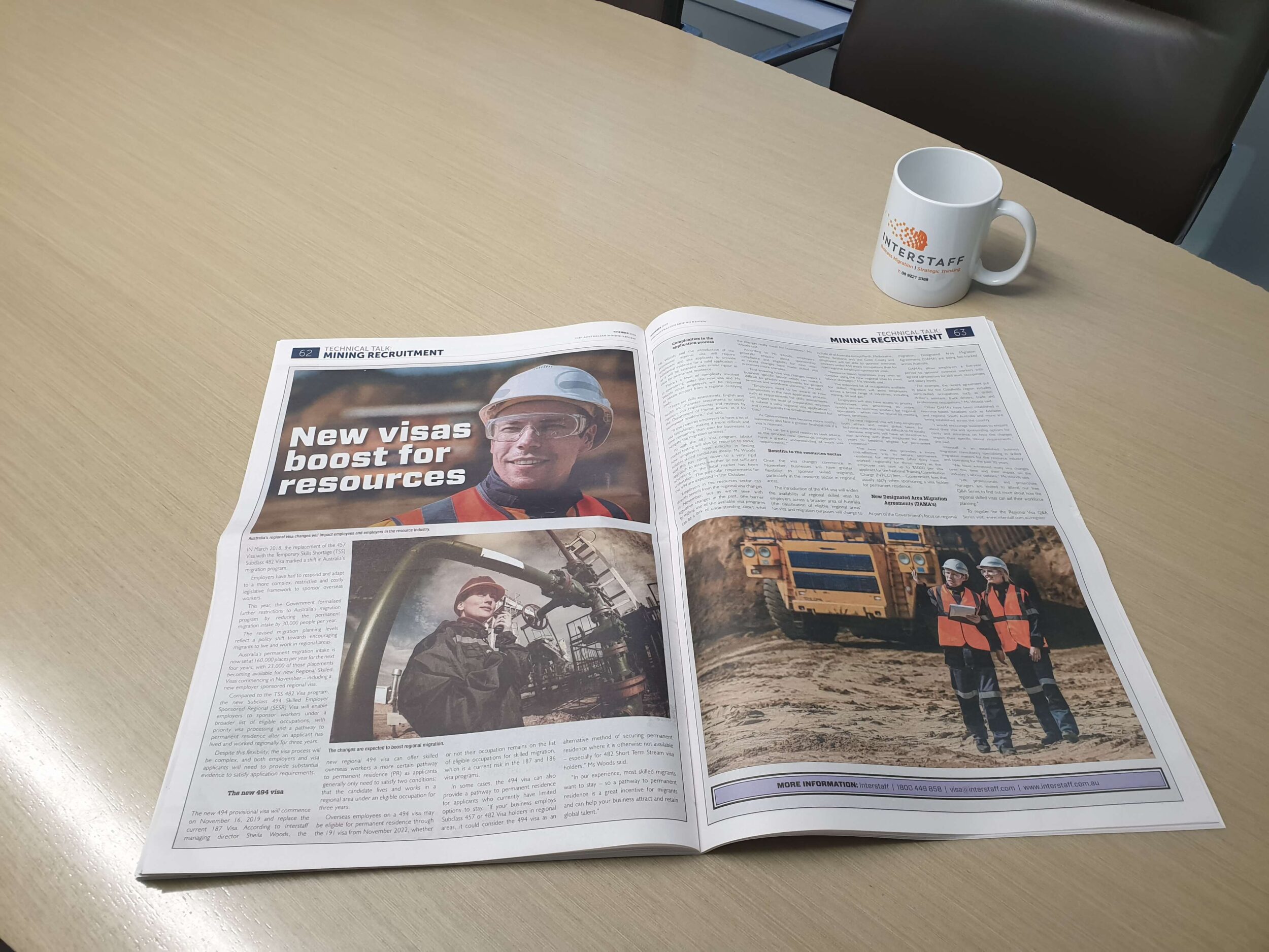 New visa boost for resources article in The Australian Mining Review and The Australian Oil and Gas Review